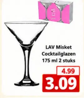 Promotie: Misket Cocktailglazen