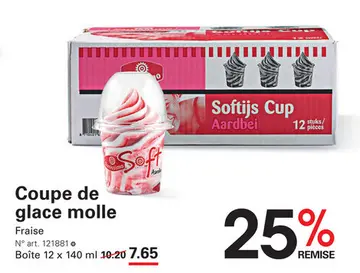 Offre: Coupe de glace molle