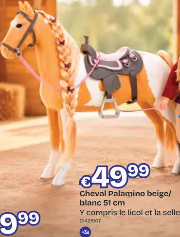 Offre: Cheval Palamino beige/blanc
