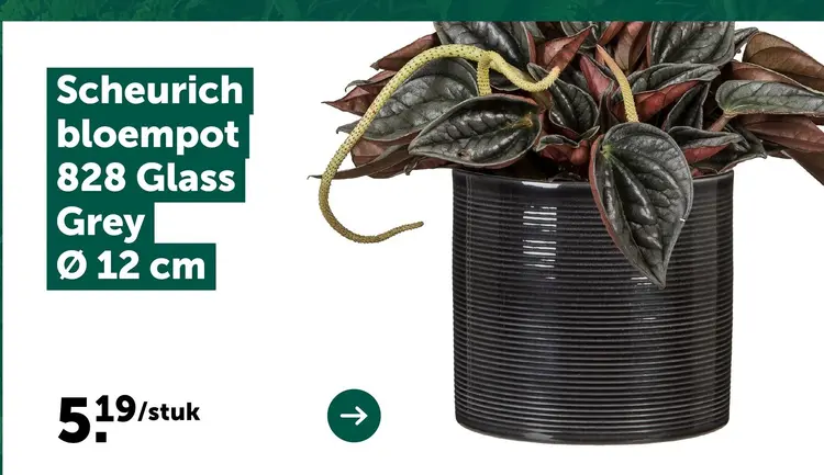 Promotie: Bloempot 828 Glass Grey