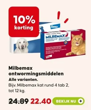 Aanbieding: Milbemax ontwormingsmiddelen