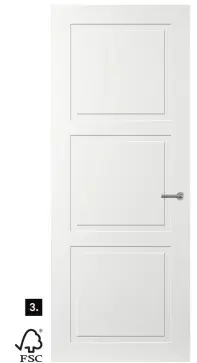 Aanbieding: Arne Bodil binnendeur Abt305 wit afgelakt