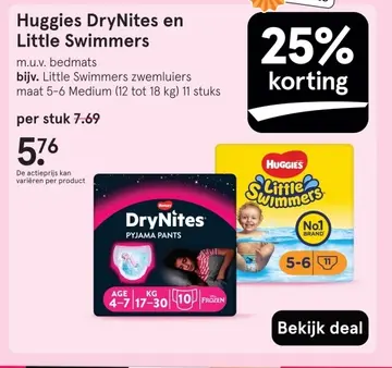 Aanbieding: Huggies DryNites en Little Swimmers