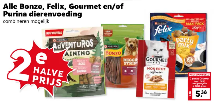 Aanbieding: Alle Bonzo, Felix, Gourmet en/of Purina dierenvoeding