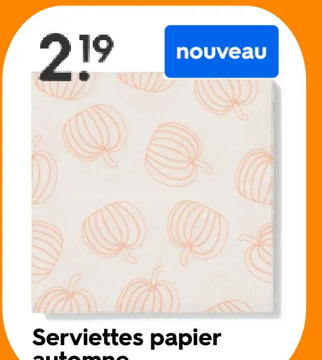 Offre: Serviettes papier automne