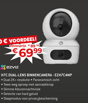 Aanbieding: H7C DUAL-LENS BINNENCAMERA - EZH7C4MP