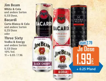 Aanbieding: Jim Beam White & Cola und andere Sorten