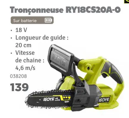 Offre: Tronçonneuse RY18CS20A-0