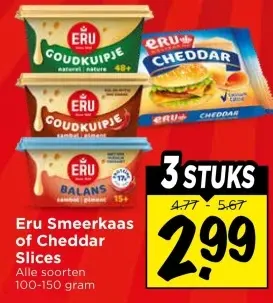 Aanbieding: Smeerkaas of Cheddar Slices