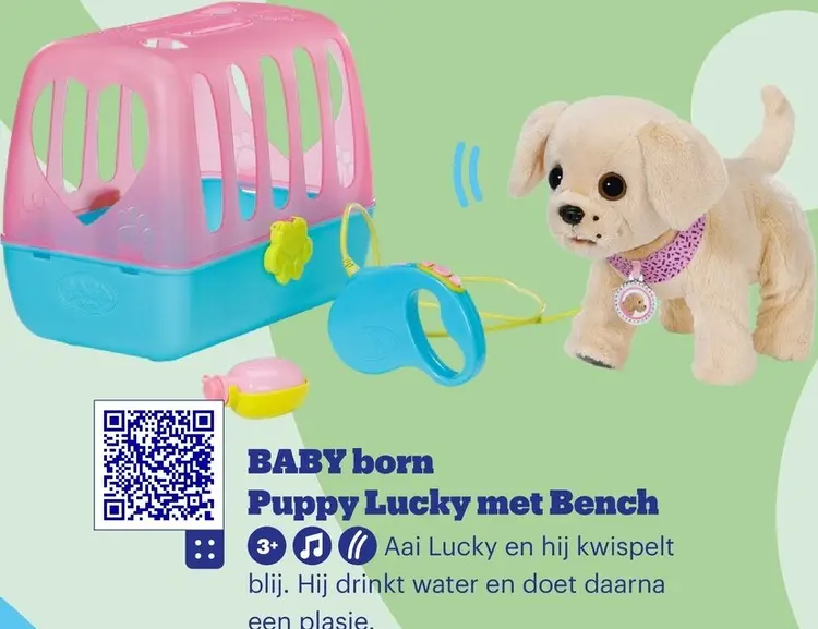 Promotie: Puppy Lucky met Bench
