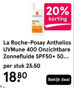 Aanbieding: Anthelios UVMune 400 Onzichtbare Zonnefluide
