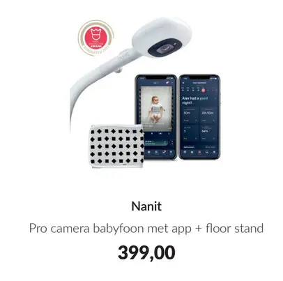 Aanbieding: Pro camera babyfoon met app + floor stand