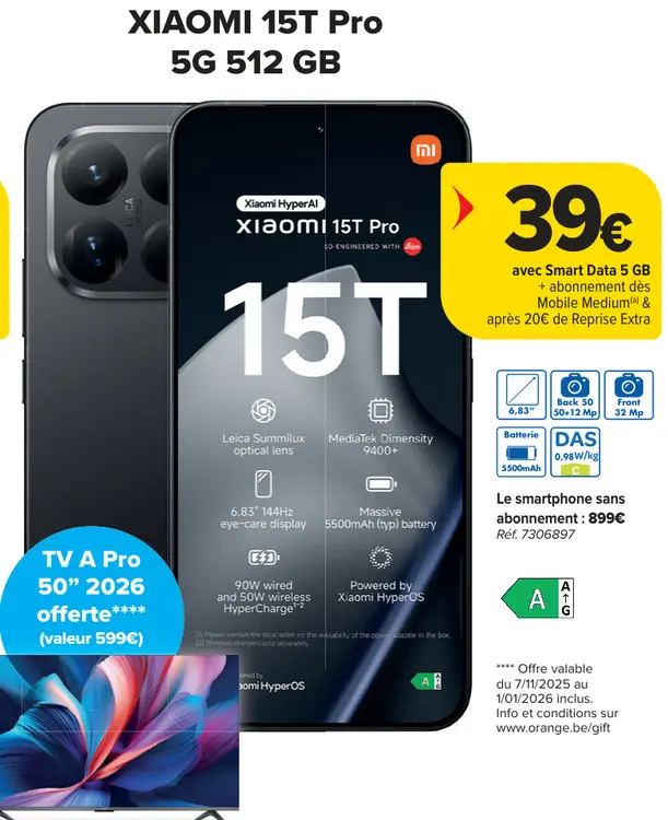 Offre: XIAOMI 15T Pro