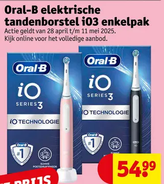 Aanbieding: Oral-B elektrische tandenborstel iO3 enkelpak