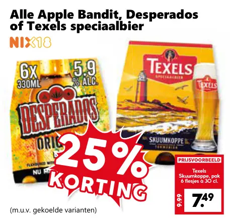 Aanbieding: Alle Apple Bandit, Desperados of Texels speciaalbier