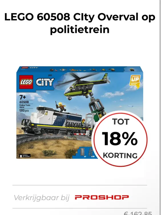 Aanbieding: LEGO 60508 City Overval op politietrein