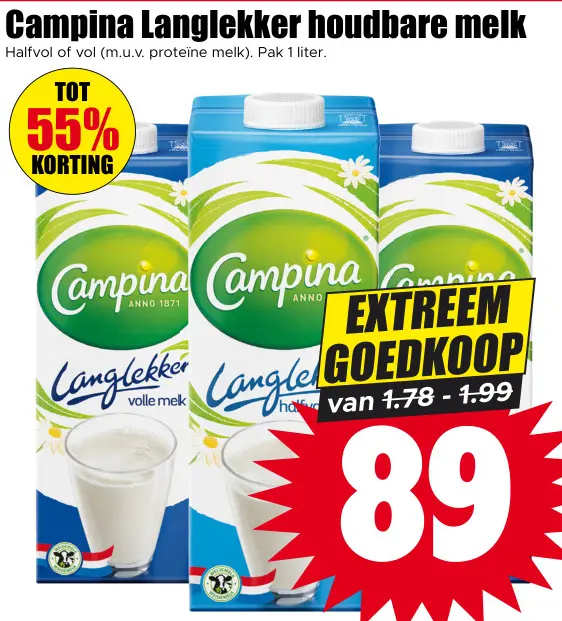 Aanbieding: Langlekker houdbare melk