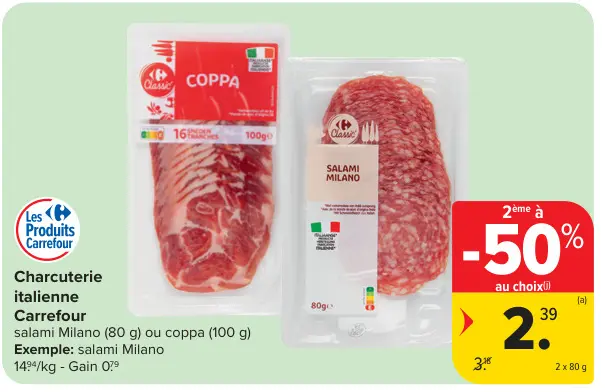 Offre: Charcuterie italienne