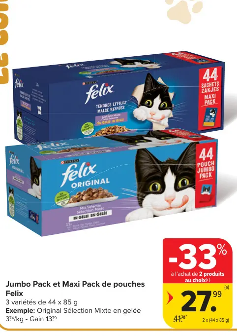 Offre: Jumbo Pack et Maxi Pack de pouches