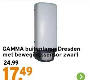 Aanbieding: Buitenlamp Dresden met bewegingssensor zwart