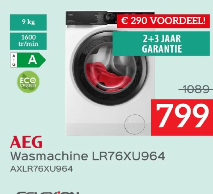 Promotie: Wasmachine LR76XU964