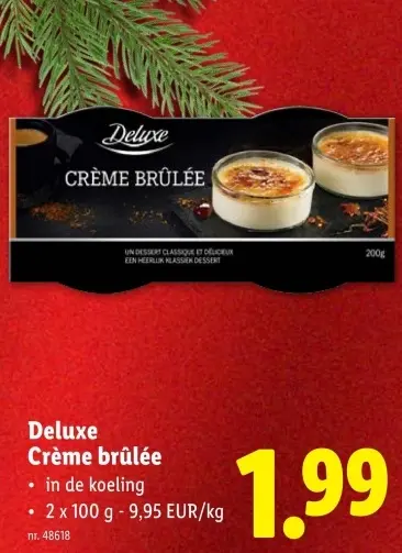 Promotie: Deluxe Crème brûlée