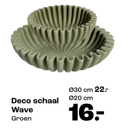 Promotie: Deco schaal Wave