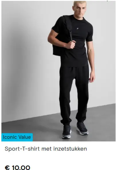 Aanbieding: Sport-T-shirt met inzetstukken