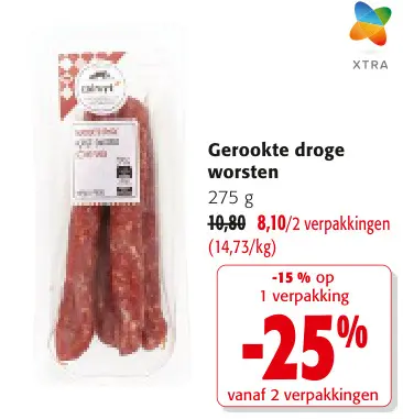 Promotie: Gerookte droge worsten