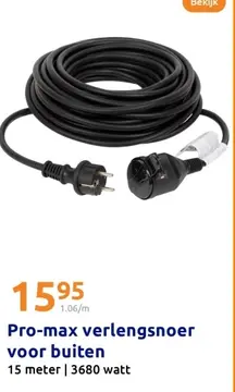 Aanbieding: Pro-max verlengsnoer voor buiten