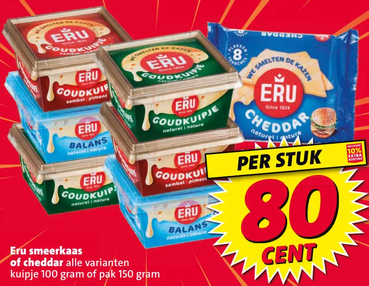 Aanbieding: Smeerkaas of cheddar