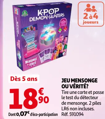 Promotie: Jeu Mensonge Ou Vérité?