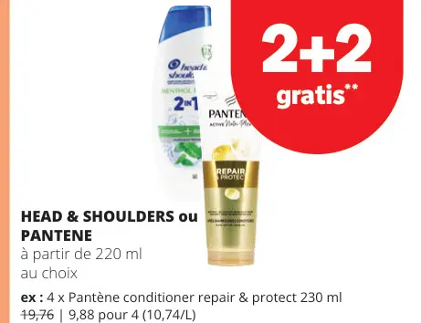 Offre: HEAD & SHOULDERS ou PANTENE
