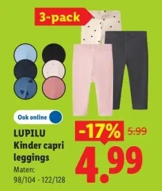 Aanbieding: Kinder capri leggings