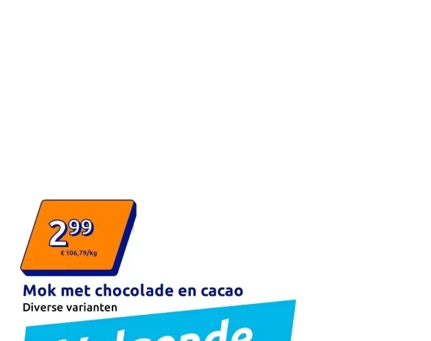 Aanbieding: Mok met chocolade en cacao
