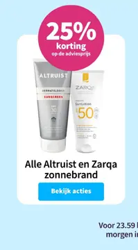 Aanbieding: Altruist en Zarqa zonnebrand