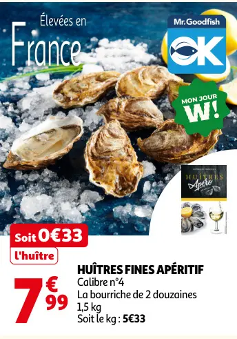 Offre: Huîtres fines apéritif