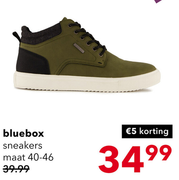 Aanbieding: Blue Box hoge here sneakers donkergroen