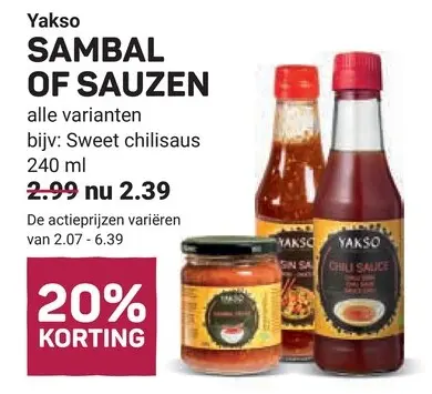 Aanbieding: Sambal of Sauzen
