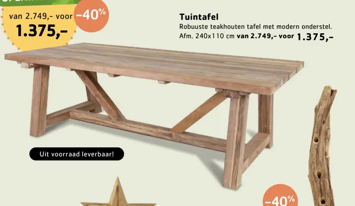 Promotie: Tuintafel