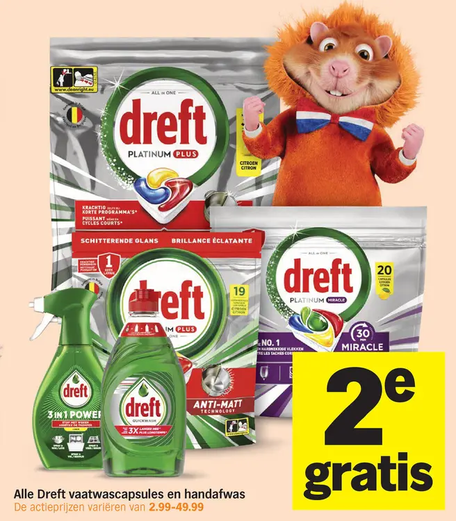 Aanbieding: Dreft vaatwascapsules en handafwas