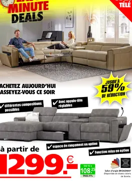 Offre: Salon d'angle BROADWAY