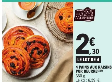 Promotie: Pains aux raisins pur beurre