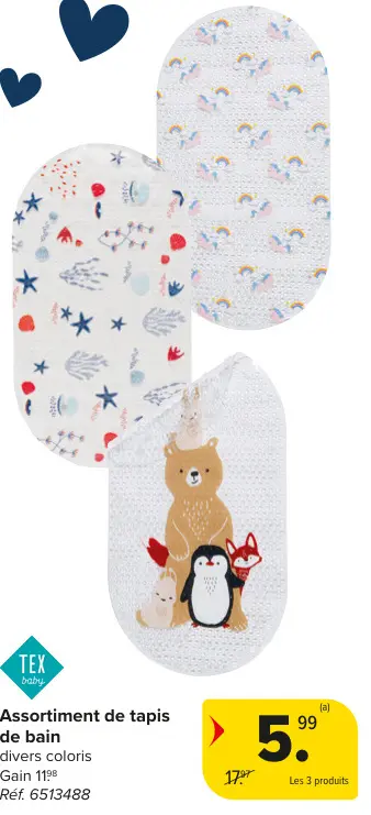 Offre: Assortiment de tapis de bain