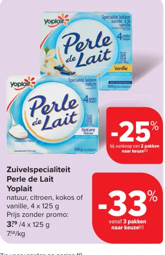 Promotie: Perle de Lait