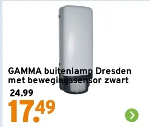 Aanbieding: Buitenlamp Dresden met bewegingssensor zwart