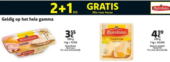 Aanbieding: Maredsous TRADITION Kaas in sneden