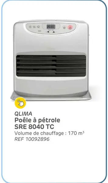 Offre: Poêle à pétrole qlima sre 8040 tc