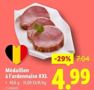 Offre: Médaillon à l'ardennaise XXL