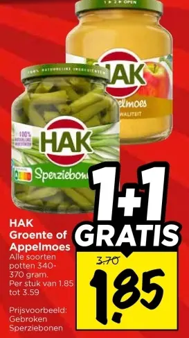 Aanbieding: Groente of Appelmoes
